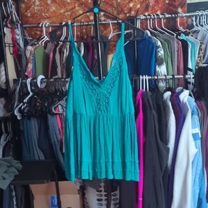 Torrid Blue Lace Detail Camisole